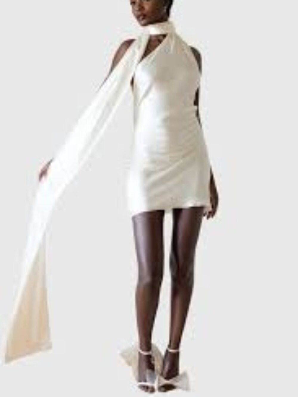 Innovare Denim Regan Ruch Satin Halter Neck Mini Dress S